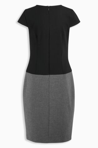 Black/Grey Colourblock Dress